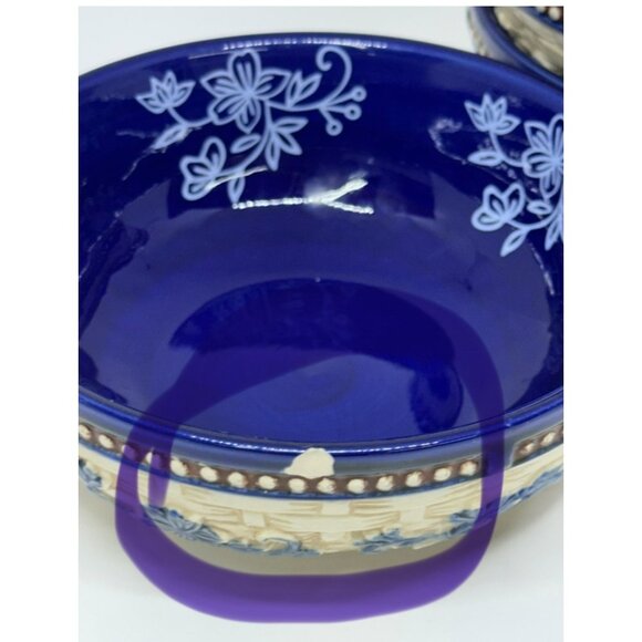 Temp-tations Floral Lace 16 oz Handpainted 6" Bowl Cereal Soup Dessert Set of 4 - Picture 3 of 8